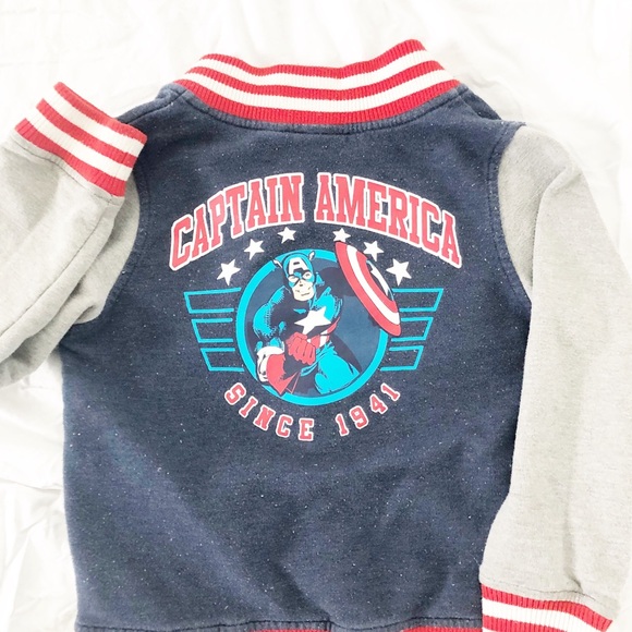 Child’s Captain America Varsity Jacket - Picture 2 of 2